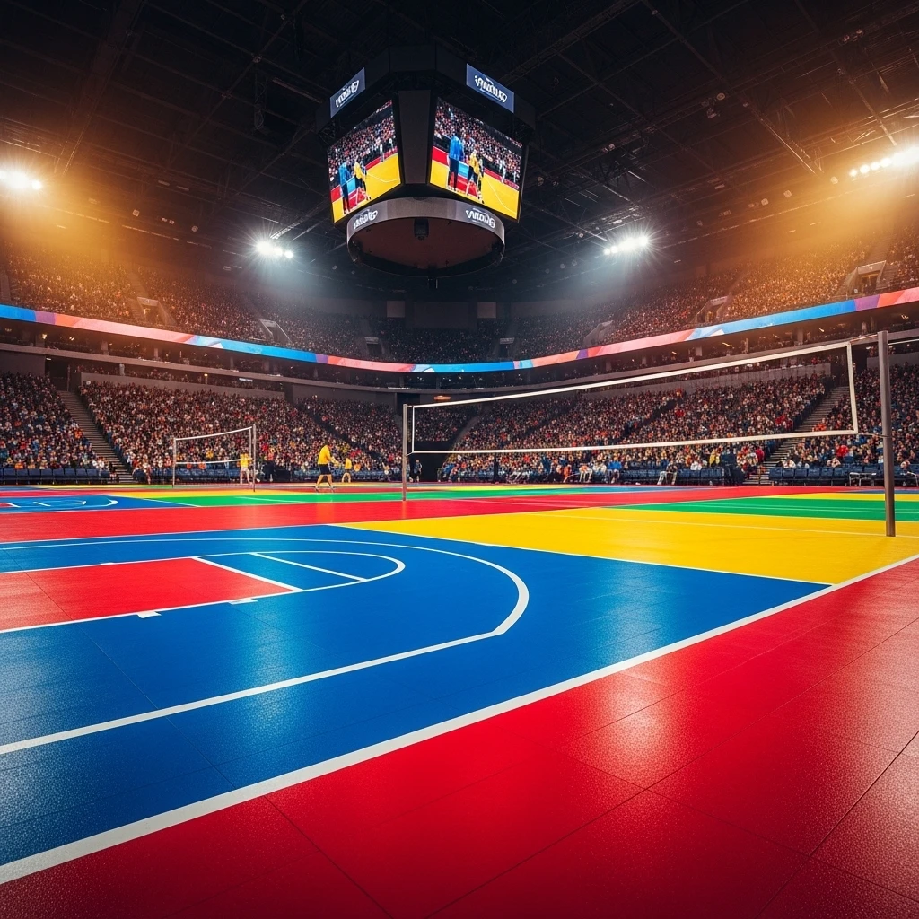 Vinyl Multicolour Sports Flooring - Image 4